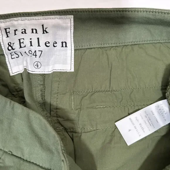 Frank & Eileen Wicklow Italian Performance Twill Pants Army Green NWT - Picture 3 of 6